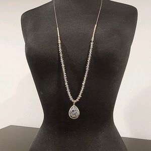 Banana Republic Stone Crystal Pendant Necklace